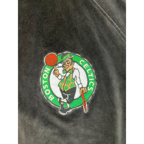 UNK NBA Vintage Boston Celtics Velour Full Zip Track Jacket XL Black - Picture 14 of 15